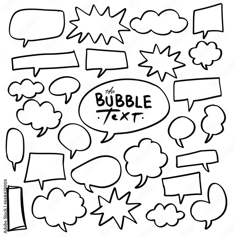 hand drawn speech bubbles hand drawn speech bubbles
