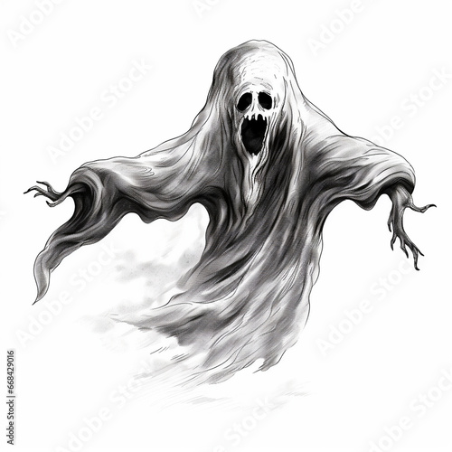 Cartoon Halloween Ghost Illustrations