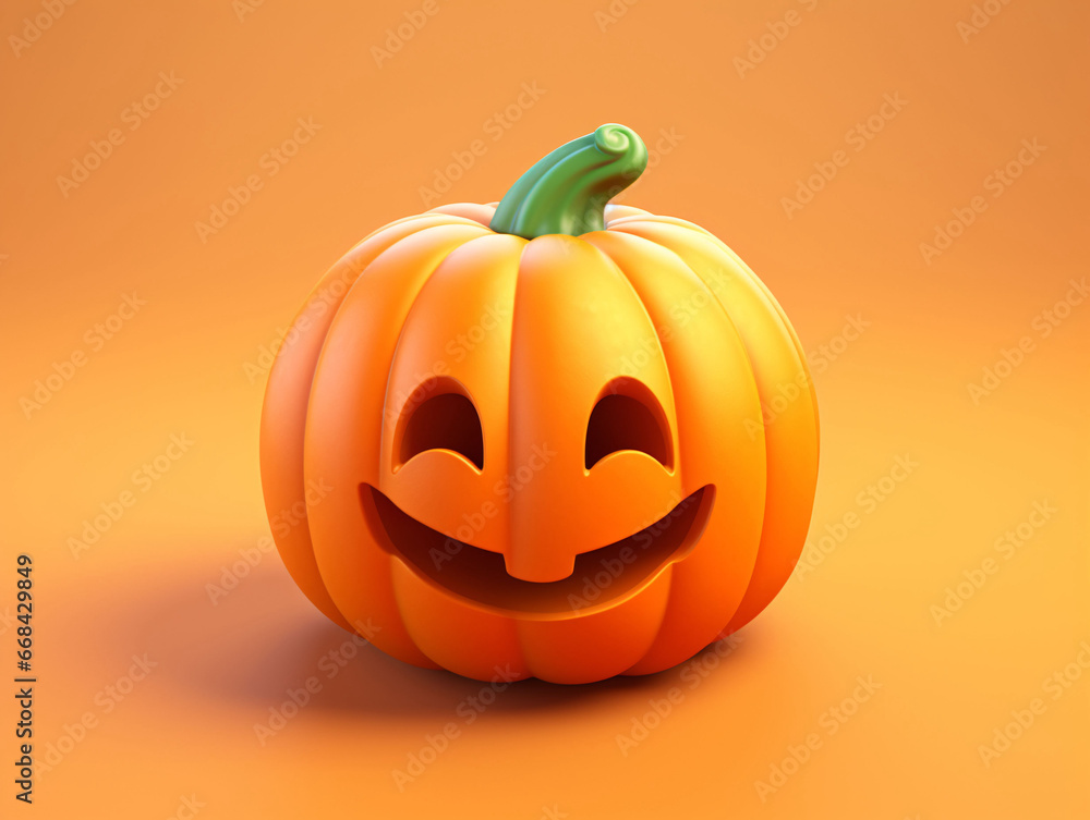 Happy Halloween, jack pumpkin 3d rendering with a funny smiling face, 3d illustration Happy Halloween, jack pumpkin 3d rendering with a funny smiling face, 3d illustration