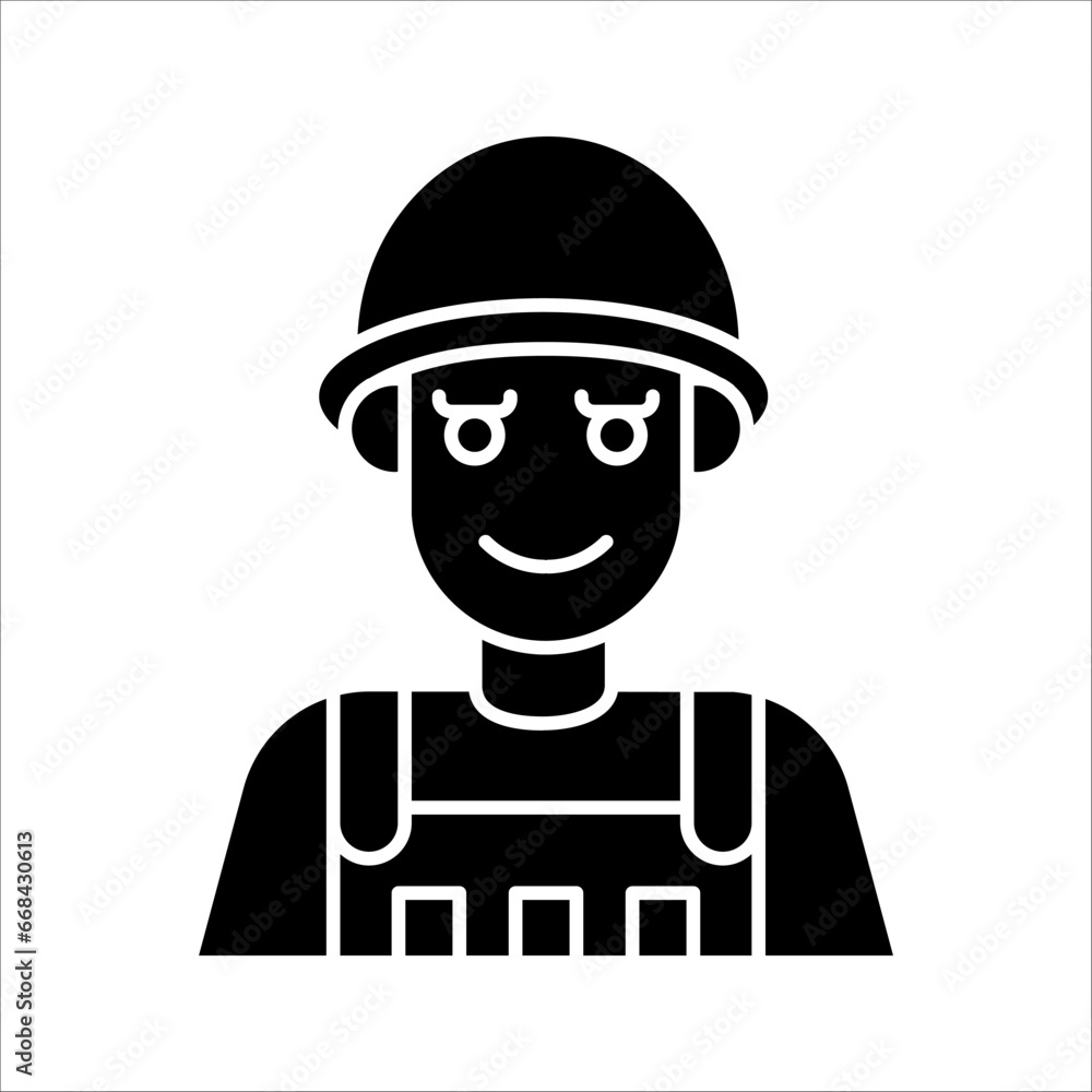Military soldier army icon symbol template for graphic and web design, vector illustration on white background Military soldier army icon symbol template for graphic and web design, vector illustration on white background