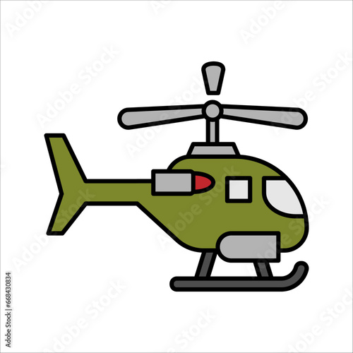 War military Helicopter Icon vector illustration on white background
