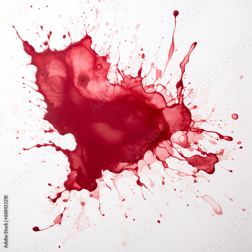 White background with blots and splats of paint