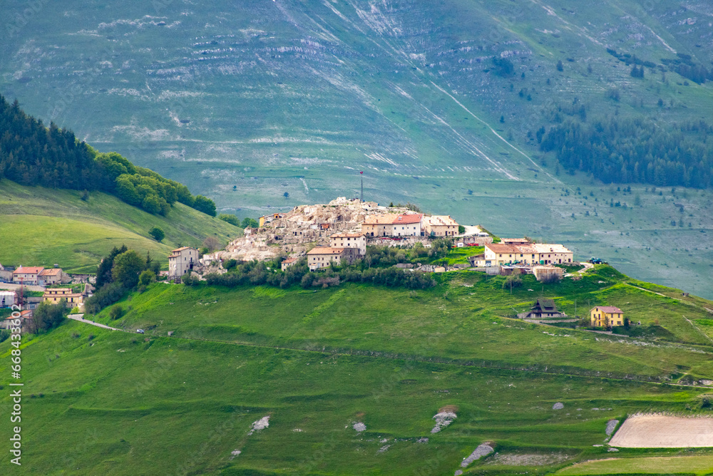 Town of Castelluccio after Earthquake - Italy