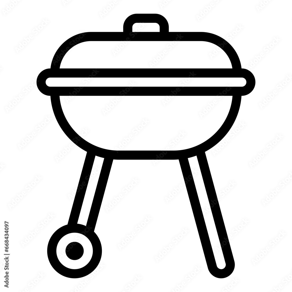 Barbecue black outline icon Barbecue black outline icon