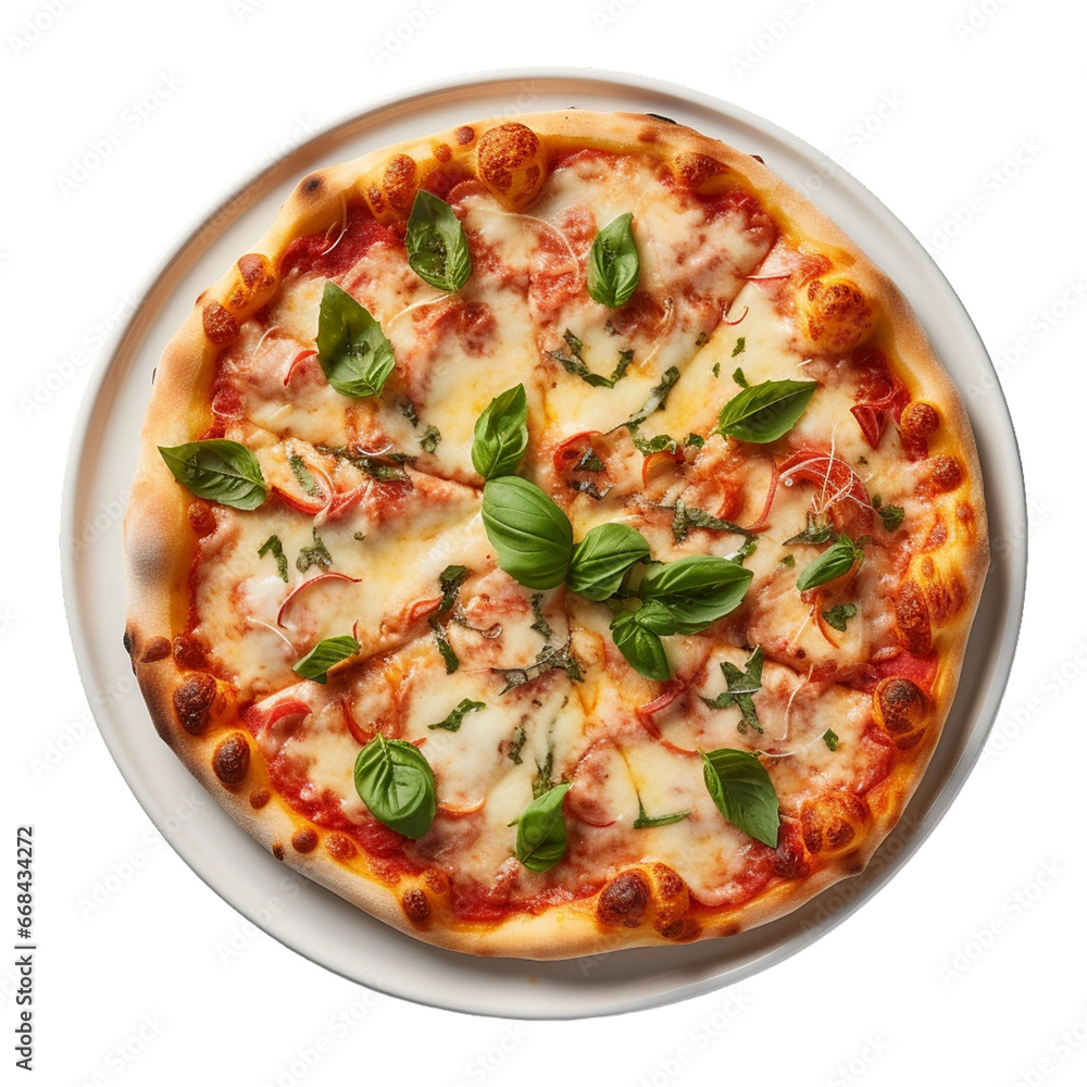 isolated pizza with varies spices isolated pizza with varies spices