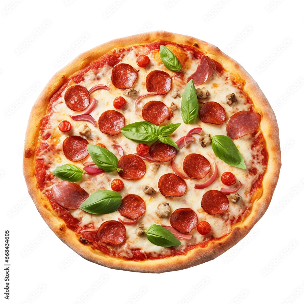 isolated pizza with varies species isolated pizza with varies species