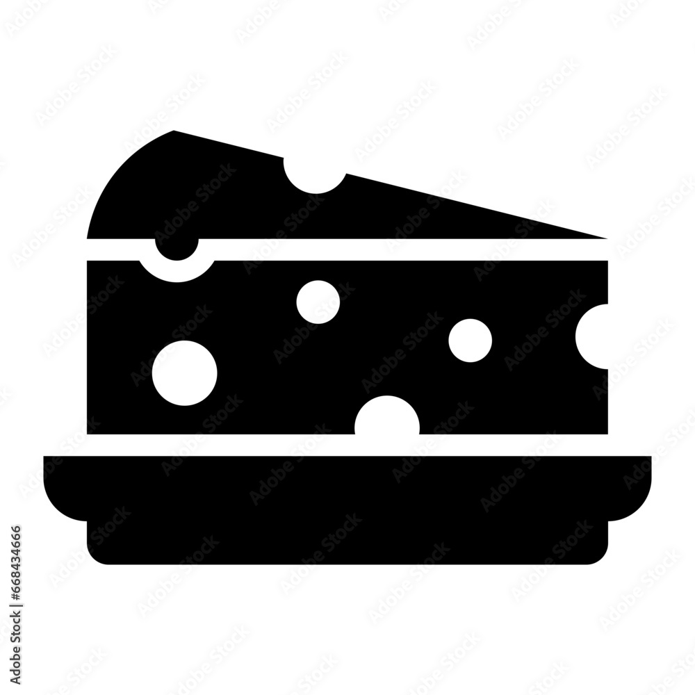 Cheese black solid glyph icon Cheese black solid glyph icon
