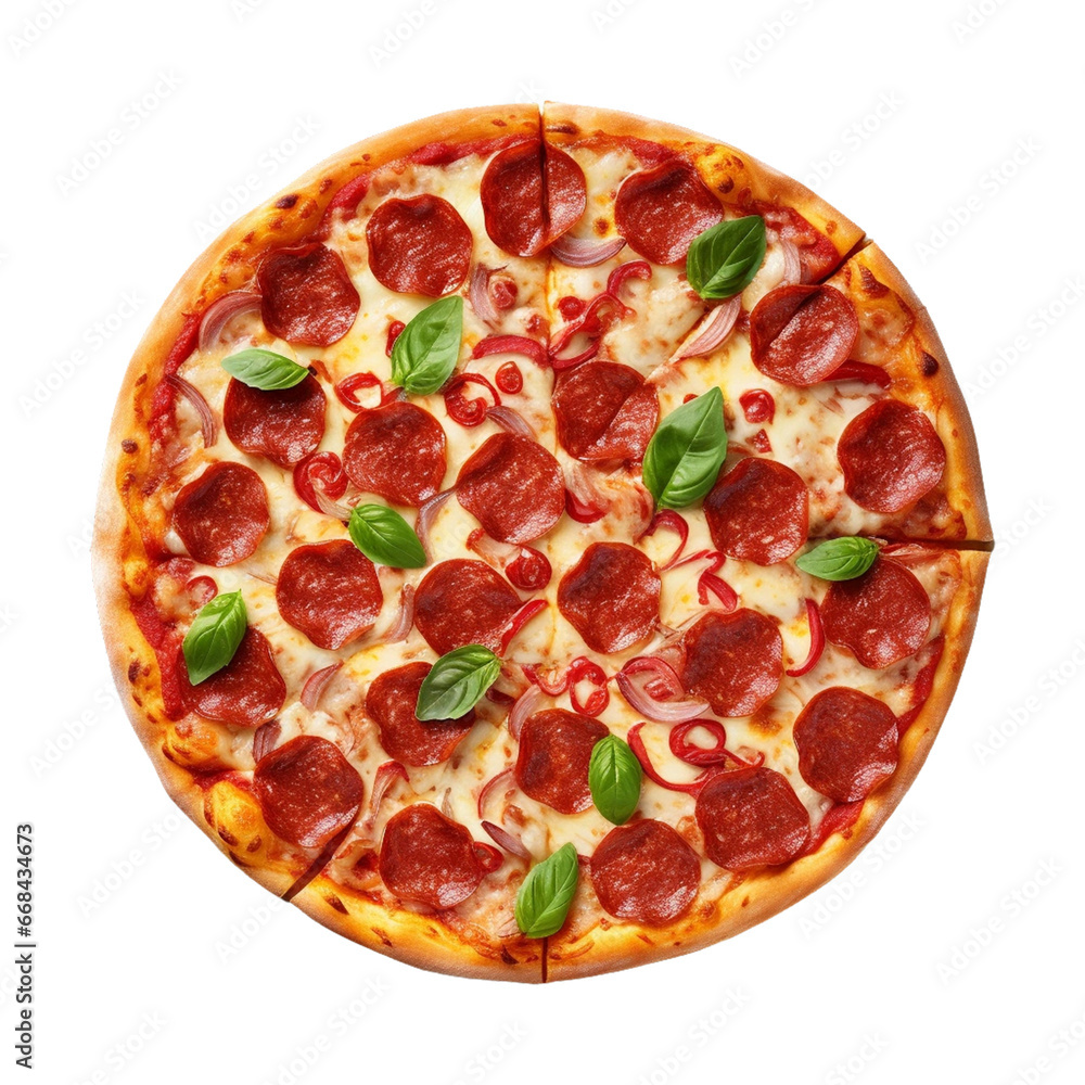 isolated pizza with varies species isolated pizza with varies species