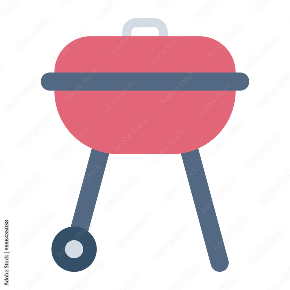 Barbecue color flat icon Barbecue color flat icon