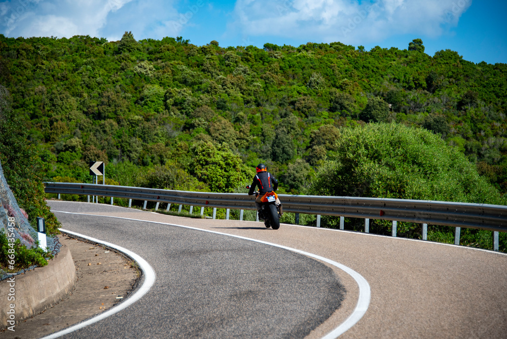 Winding Mountain Road SS126 - Sardinia - Italy Winding Mountain Road SS126 - Sardinia - Italy