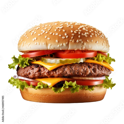 burger isolated on white background    
