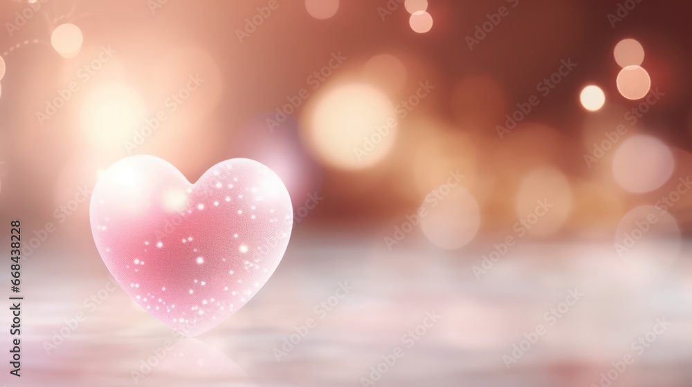 Fototapeta premium Heart Shape Design with Bokeh Effect
