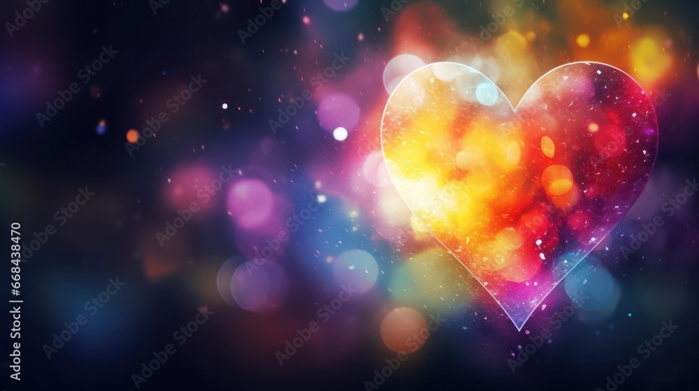 Heart Shape Design with Bokeh Effect Heart Shape Design with Bokeh Effect