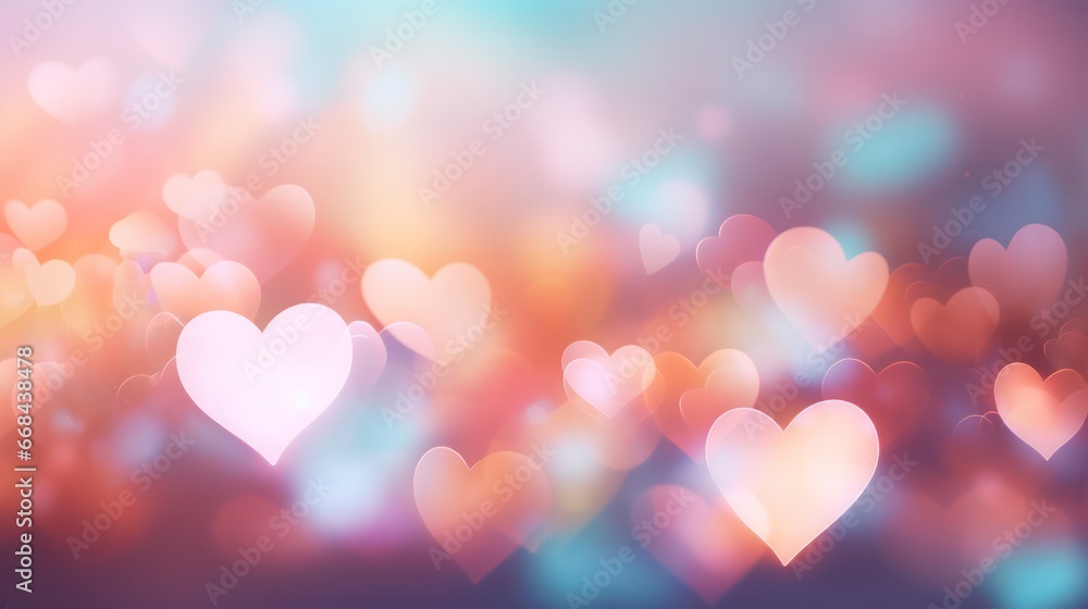 Heart Shape Design with Bokeh Effect Heart Shape Design with Bokeh Effect