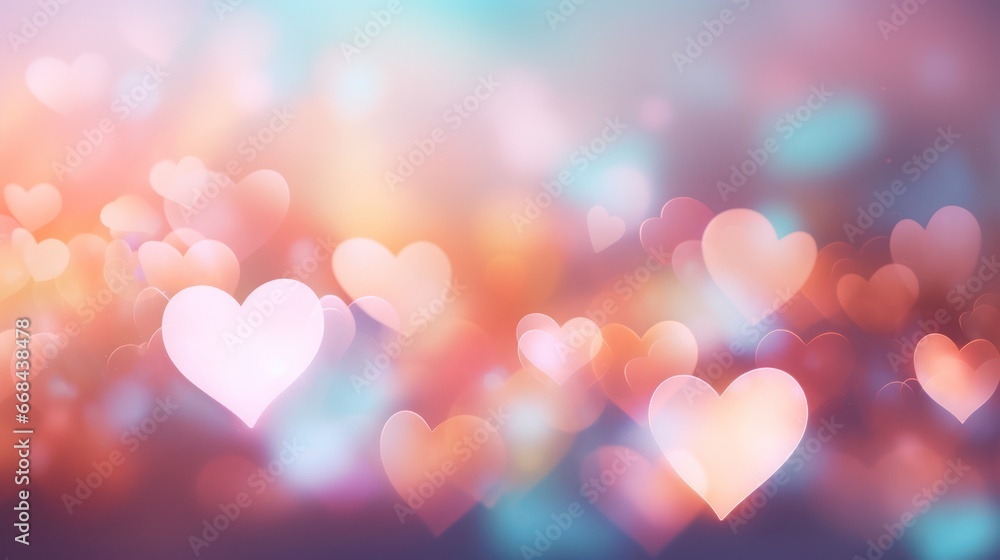 Heart Shape Design with Bokeh Effect