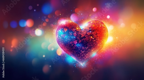 Heart Shape Design with Bokeh Effect