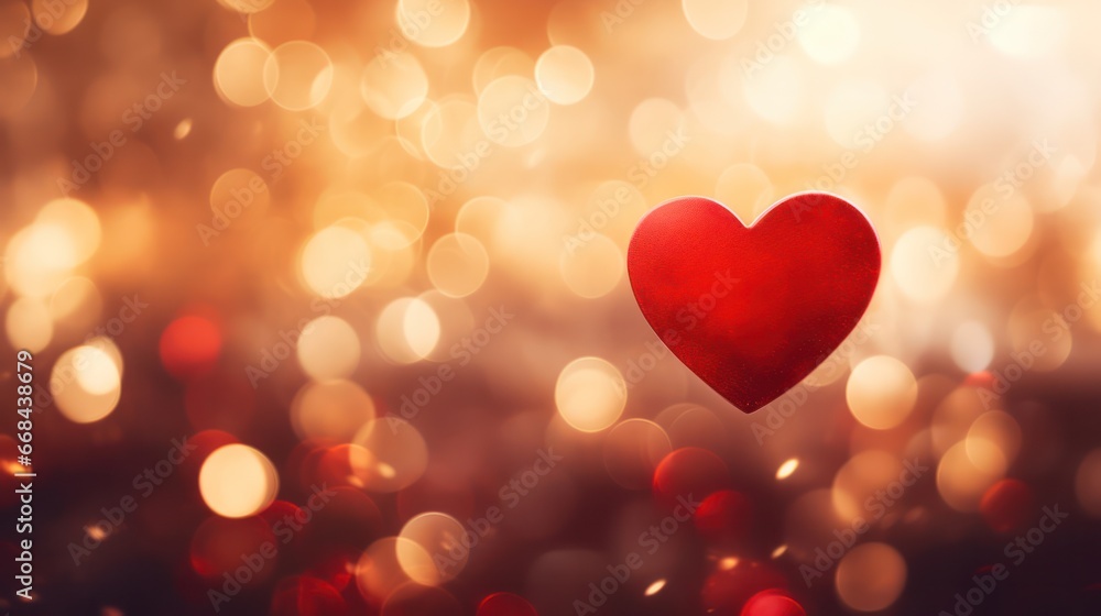 Heart Shape Design with Bokeh Effect Heart Shape Design with Bokeh Effect