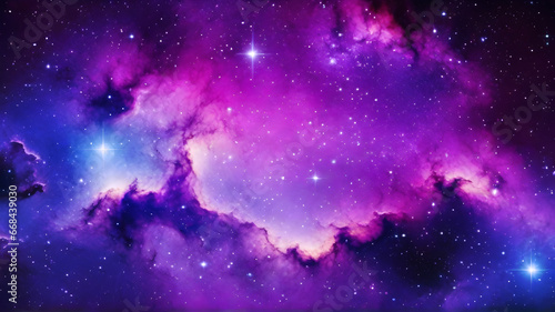 Starry night magic in Nebula and Galaxy. Universe science astronomy suitable for background and wallpaper.