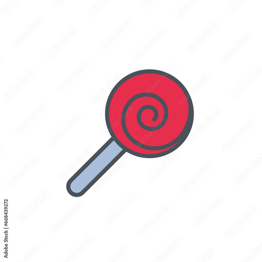Vector sign of the lollipop symbol isolated on a white background. icon color editable. Vector sign of the lollipop symbol isolated on a white background. icon color editable.