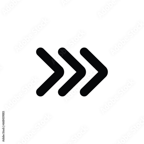 black arrow icon transparant backgorund flat design one big arrow head followed by three lines arrows head right direction symbol