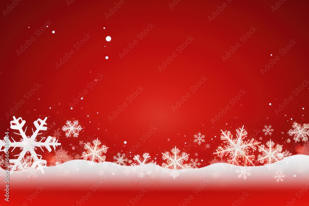 Merry Christmas and Happy New Year greeting banner. Generative AI.