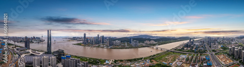 Aerial photography of modern architectural landscape skyline in Zhuhai, China © 昊 周