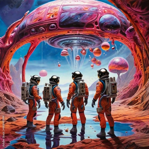Astronauts Exploring Mysterious Planet - Space Exploration Adventure © Momo