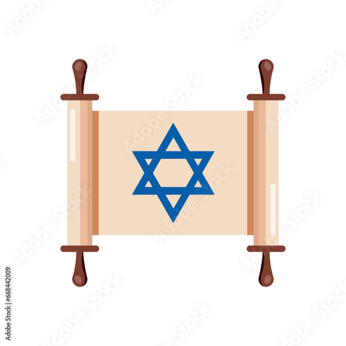 jewish parchment with david star