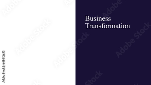 Business transformation text animation
