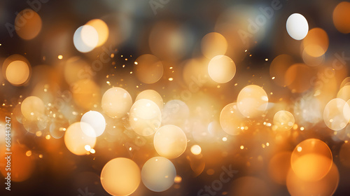 Visualize a background filled with defocused bokeh lights. These lights emanate a soft and warm glow, reminiscent of a serene evening ambiance.