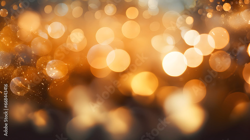 Visualize a background filled with defocused bokeh lights. These lights emanate a soft and warm glow, reminiscent of a serene evening ambiance.