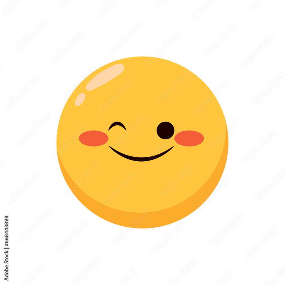 Fototapeta premium emoticon face winking