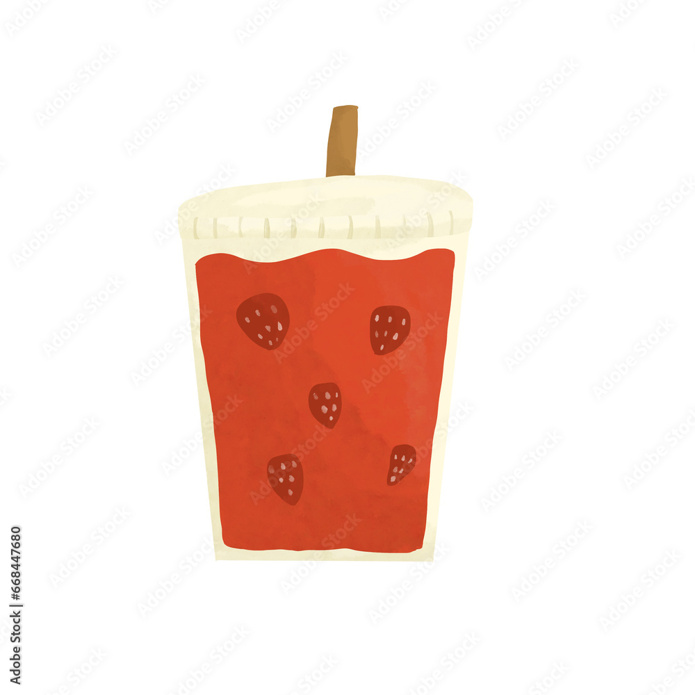Watercolor sweet drink illustration Watercolor sweet drink illustration