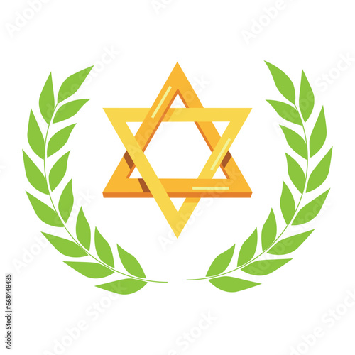 jewish david star emblem