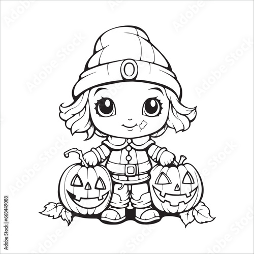 Cute Halloween Coloring Book For kids 1