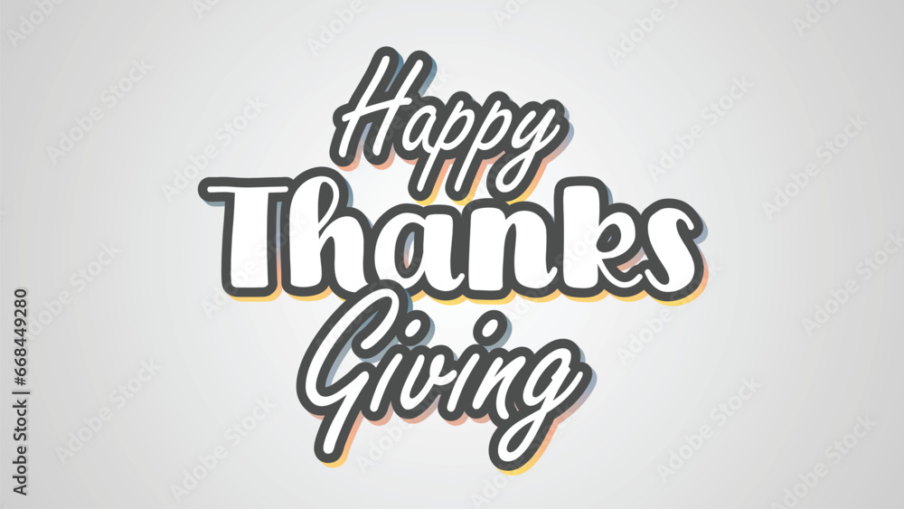 Happy thanksgiving 3d text effect eps vector file Happy thanksgiving 3d text effect eps vector file