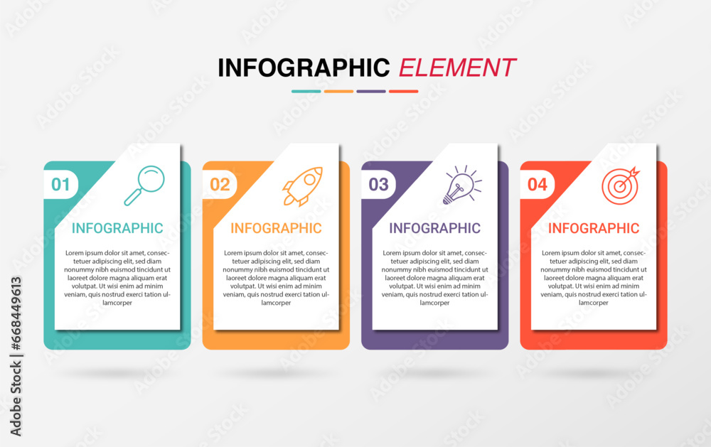 Creative business infographic template with 4 options, Infographics Template. Creative business infographic template with 4 options, Infographics Template.
