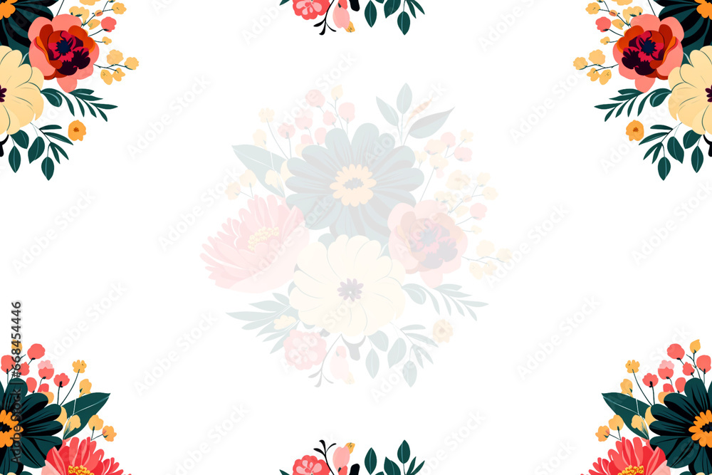 Flower Border Background Picture Mixed Clipart