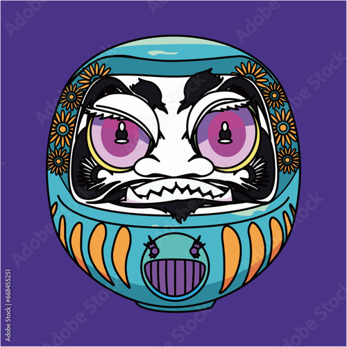 カラフルだるま（colorful Daruma）(ai)