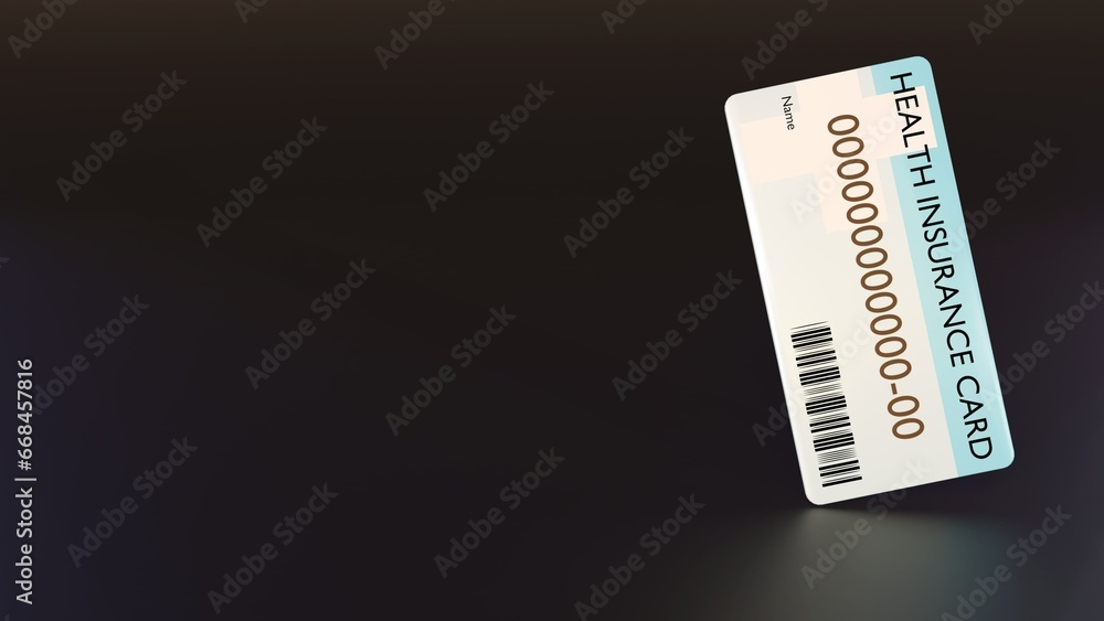 Isolated pile of insurance card in the black background 3d rendering Isolated pile of insurance card in the black background 3d rendering