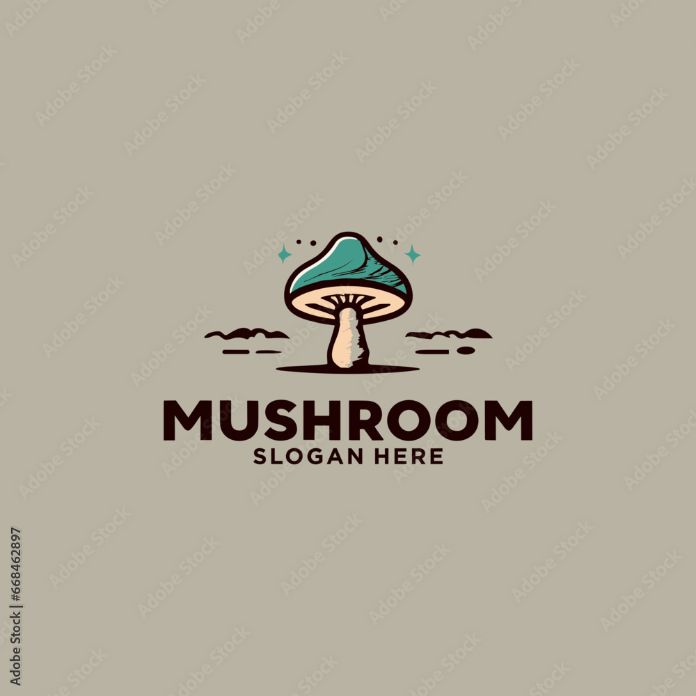 mushroom logo design template mushroom logo design template