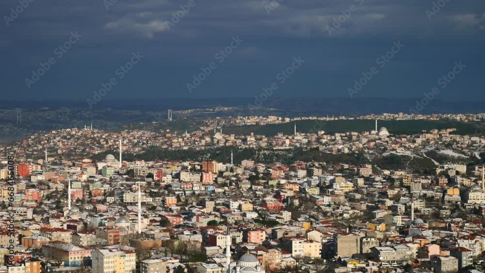 Arial View of Istanbul Asian Side Urban building blocks Arial View of Istanbul Asian Side Urban building blocks