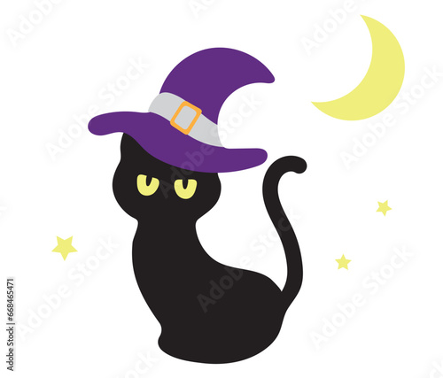 黒猫のかわいいイラスト