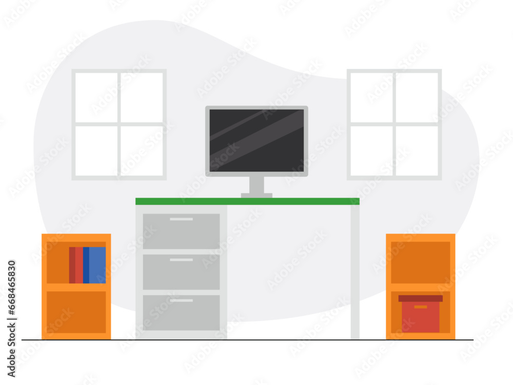 Workspace vector illustration. Workspace vector illustration.