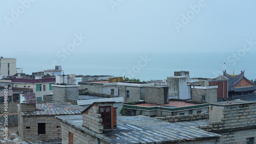 The fishing village view located on the bay of the ocean on the south of the China