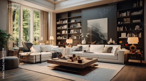 Living room interior, Modern living room. © visoot