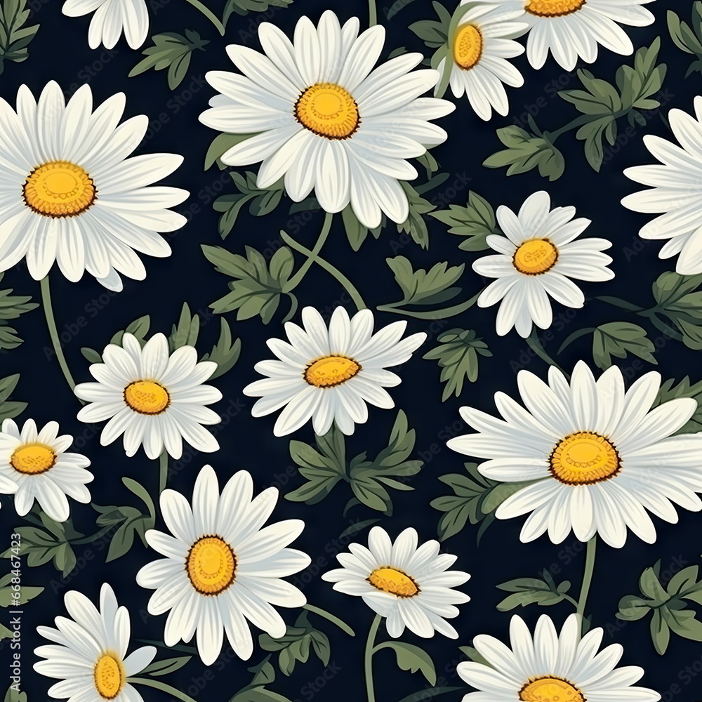 Seamless Pattern Daisy Flower Seamless Pattern Daisy Flower