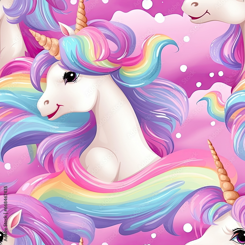 Seamless Pattern of Unicorn Cartoon Seamless Pattern of Unicorn Cartoon