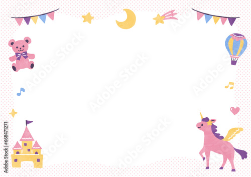 cute frame of fairy tale