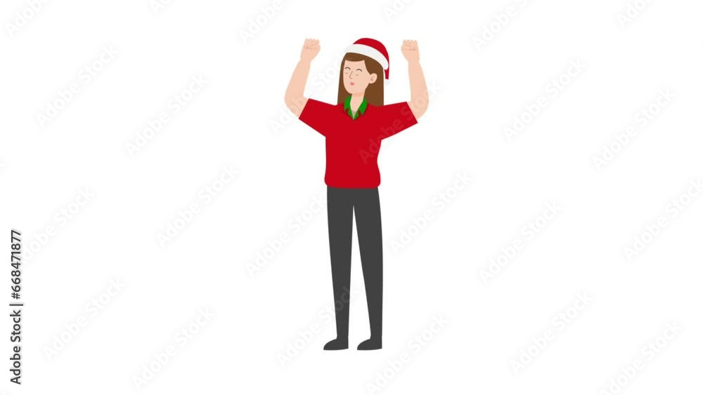 Happy Saleswoman character design cartoon Happy Saleswoman character design cartoon